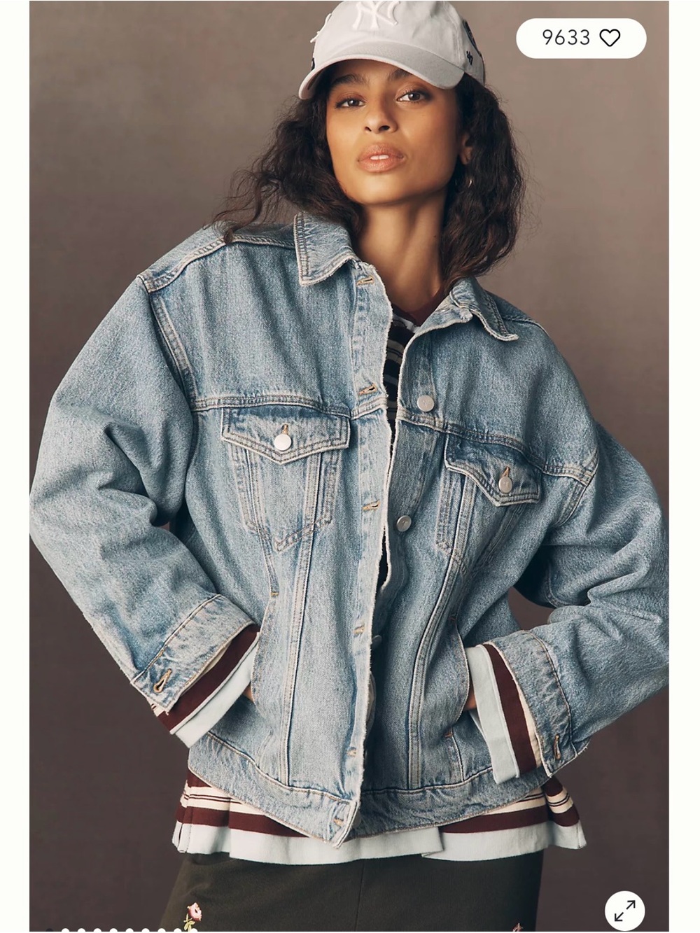 Pilcro Light Blue Distressed Denim Jean Jacket